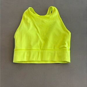 Vibrant Yellow Athletic Crop Top